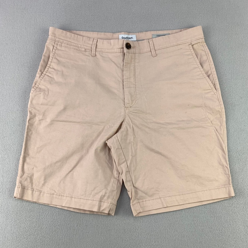 Goodfellow Linden Shorts 9" Men 34 Pink Chino Casual Comfort Stretch Cotton Golf